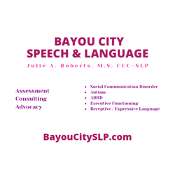 Bayou City Speech & Language - ASHA Certified Speech-Language Pathologist, Consultant, Advocate. BayouCitySLP.com
