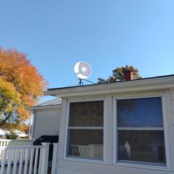 Virginia Broadband - Typical roof top antenna installation.
