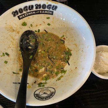 Wadaya - scoop of rice at the end of meal to soak up mazemen sauce - Ramen Near Me - Costa Mesa, California Wadaya - scoop of rice at the end of meal to soak up mazemen sauce - Ramen Near Me - Costa Mesa, California