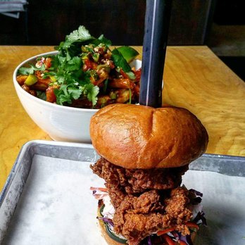Basilisk - Fried chicken sandwich and Dan Dan fries. - New American Near Me - Portland, Oregon Basilisk - Fried chicken sandwich and Dan Dan fries. - New American Near Me - Portland, Oregon