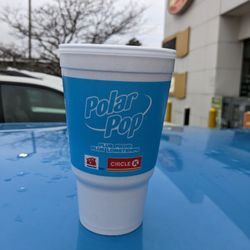 Circle K - My first large Polar Pop. It's cream soda. It's a large and free. The cup matches my car. =)