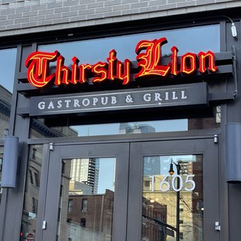 Thirsty Lion - Outside sign - American Near Me - Denver, Colorado Thirsty Lion - Outside sign - American Near Me - Denver, Colorado