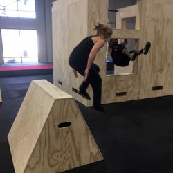 Rogue Parkour Gym - Brittney dash vaults with ease.