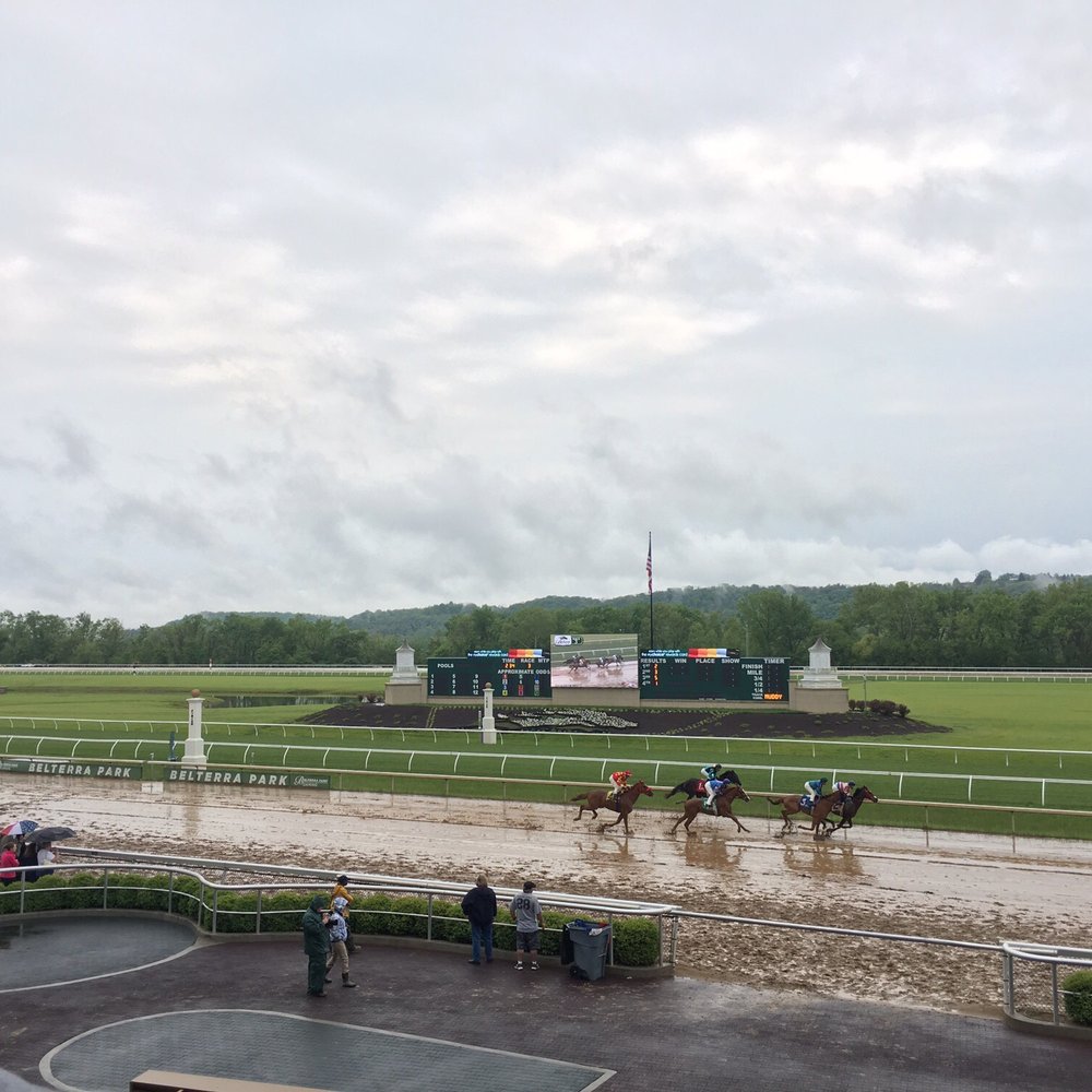 Rainy day at the track Rainy day at the track