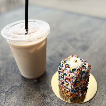 Scratch Bakery Cafe - Iced lavender milk tea & confetti cake - Cafes Near Me - Laguna Hills, California Scratch Bakery Cafe - Iced lavender milk tea & confetti cake - Cafes Near Me - Laguna Hills, California