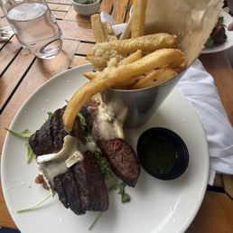 Open Faced Flat Iron Steak Sandwich Open Faced Flat Iron Steak Sandwich