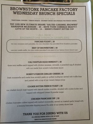 Menu photo 1 Brownstone Pancake Factory Freehold, NJ Menu photo 1 Brownstone Pancake Factory Freehold, NJ