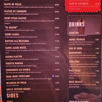 El Macho Tacqueria & Restaurant - Menu side B 4-2024 - Tacos Near Me - Harrison, New Jersey