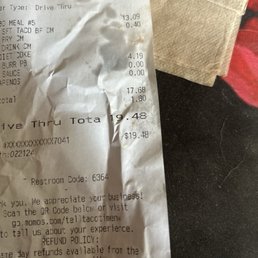 Showing Beef was order and our not so friendly cashier Showing Beef was order and our not so friendly cashier