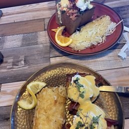The Spicy Box and Eggs Benny.