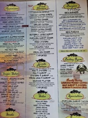 Menu photo 2 BB's Fish Fry Vidalia, LA Menu photo 2 BB's Fish Fry Vidalia, LA