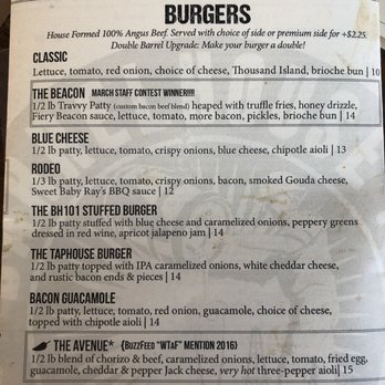 Barrelhouse 101 - Burger menu - American Near Me - Ventura, California Barrelhouse 101 - Burger menu - American Near Me - Ventura, California