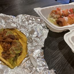Carnitas Taco, Chicken Flautas (2 per order)