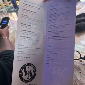 Sports & Social - Menu at the Sports and Social - Sports Bars Near Me - Hanover, Maryland