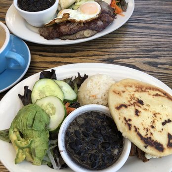 Bomba - Huevos Rancheros and El Santiago Pupusa with pork - Coffee & Tea Near Me - Asheville, North Carolina