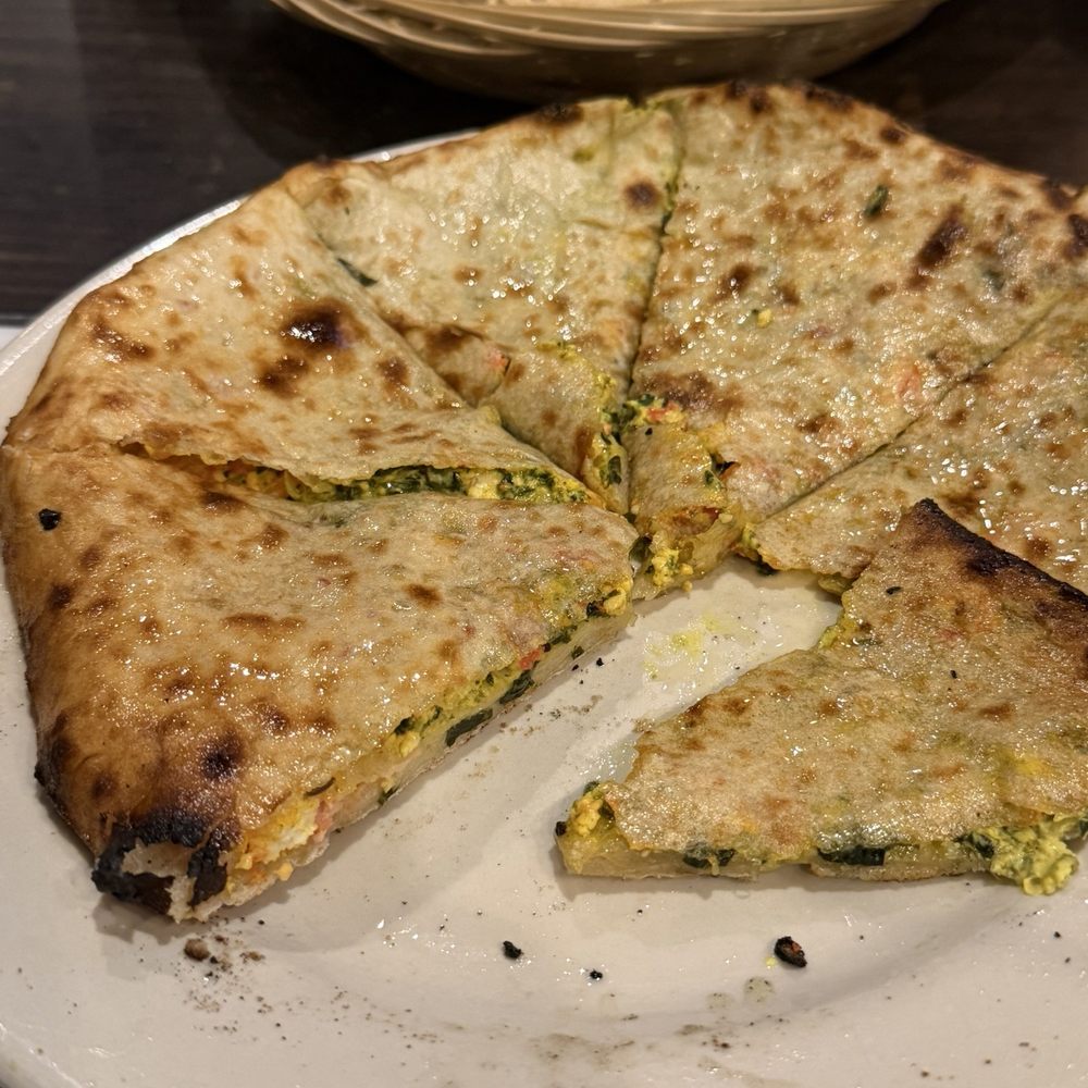 The Oven - Stuffed naan (ask for half spinach and half chicken tikka) - Indian Near Me - Lincoln, Nebraska
