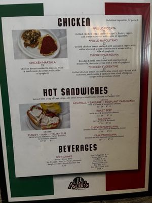 Menu photo 6 Avolio's Italian Restaurant Covina, CA