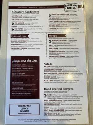 Menu photo 2 North Avenue Grill Wauwatosa, WI Menu photo 2 North Avenue Grill Wauwatosa, WI