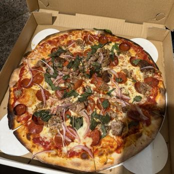 Pizzalina - Classic original pizza - added pepperoni, sausage, red onion - Pizza Near Me - Walnut Creek, California Pizzalina - Classic original pizza - added pepperoni, sausage, red onion - Pizza Near Me - Walnut Creek, California