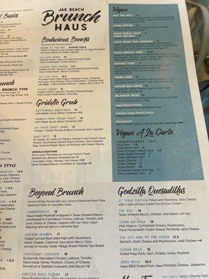 Menu photo 1 Jax Beach Brunch Haus Jacksonville Beach, FL Menu photo 1 Jax Beach Brunch Haus Jacksonville Beach, FL