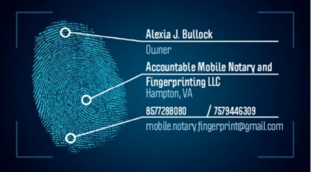 ACCOUNTABLE MOBILE NOTARY AND FINGERPRINTING Hampton, VA Yelp