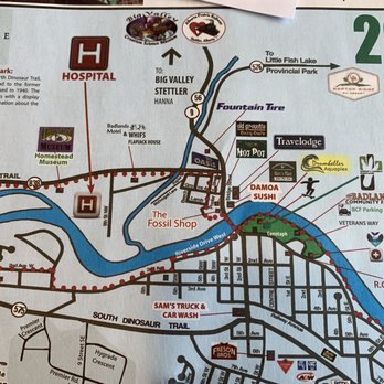 Happy Belly Restaurant - Our Placemat (Map of Drumheller - Breakfast & Brunch Near Me - Drumheller, Alberta Happy Belly Restaurant - Our Placemat (Map of Drumheller - Breakfast & Brunch Near Me - Drumheller, Alberta