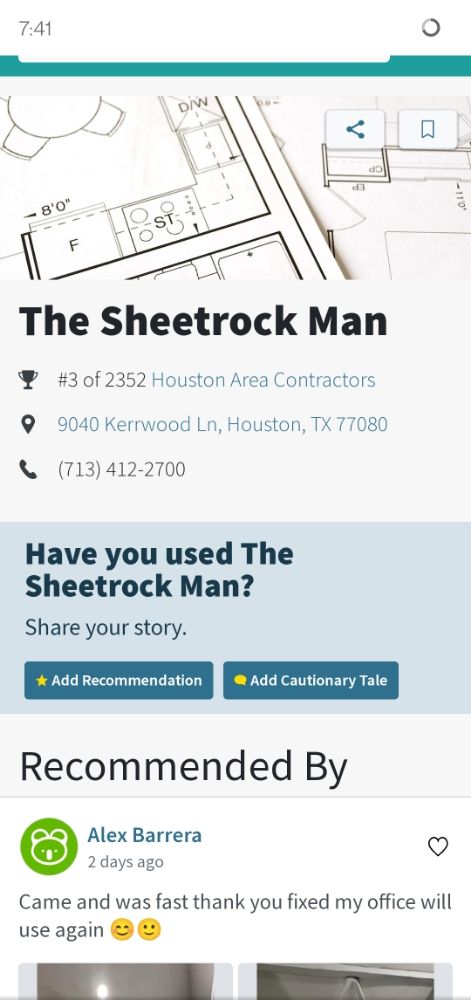 Slide of The Sheetrock Man