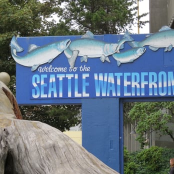 Seattle Aquarium - Sign Across The Street - Aquariums Near Me - Seattle, Washington Seattle Aquarium - Sign Across The Street - Aquariums Near Me - Seattle, Washington