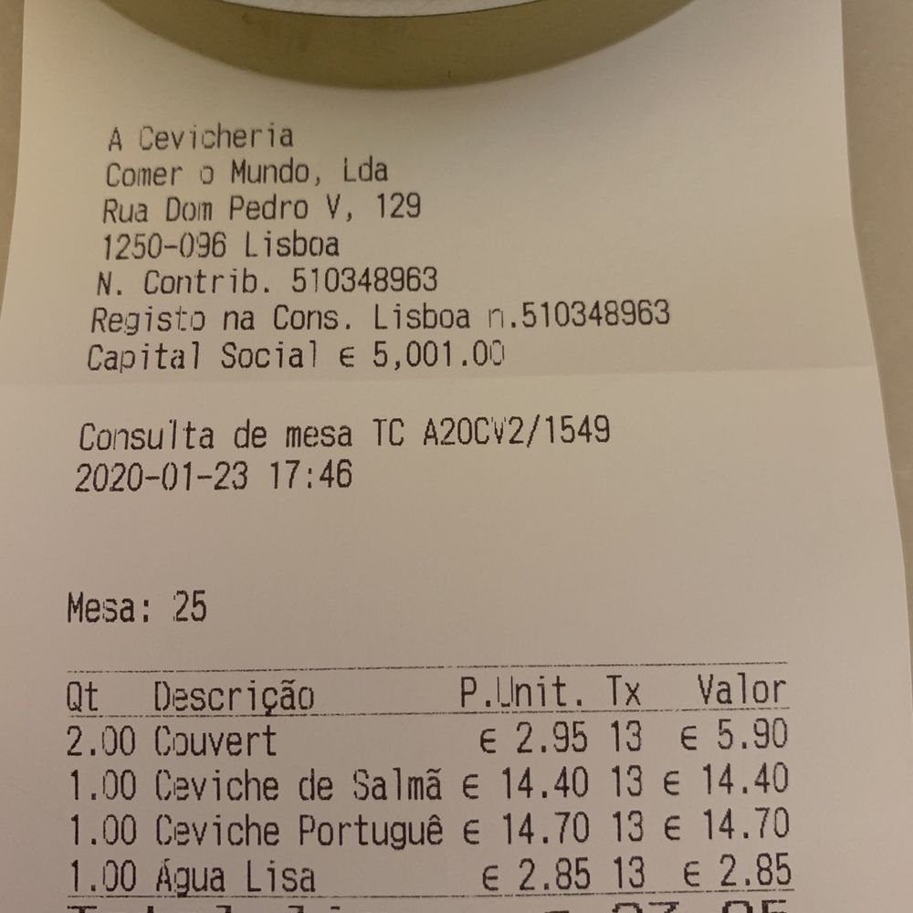 A Cevicheria - Shady charge on couvert/starter they give you after ordering - Gastropubs Near Me - Lisbon, 11 A Cevicheria - Shady charge on couvert/starter they give you after ordering - Gastropubs Near Me - Lisbon, 11