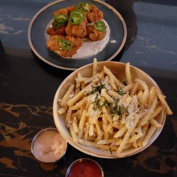 Brass Fish Tavern - Fried chicken, Shoestring fries - American Near Me - Vancouver, British Columbia Brass Fish Tavern - Fried chicken, Shoestring fries - American Near Me - Vancouver, British Columbia