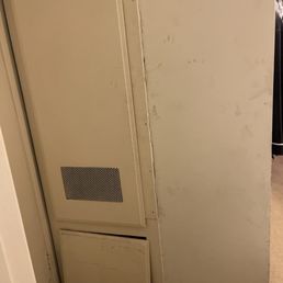 Sample of the dirty and poor state they left the water heater door and wall?!  How unprofessional.  Good luck to all those who use them.