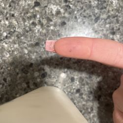 Lux Nails - Layered a new nail tip over the old one. Neither cleaned or failed the bottom.