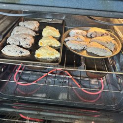 Blueberry and peach scones