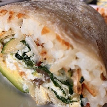 Taste Cafe - Taste Burrito: egg whites, hash browns, artichoke, feta. Added sour cream and avocado. - Breakfast & Brunch Near Me - Half Moon Bay, California Taste Cafe - Taste Burrito: egg whites, hash browns, artichoke, feta. Added sour cream and avocado. - Breakfast & Brunch Near Me - Half Moon Bay, California