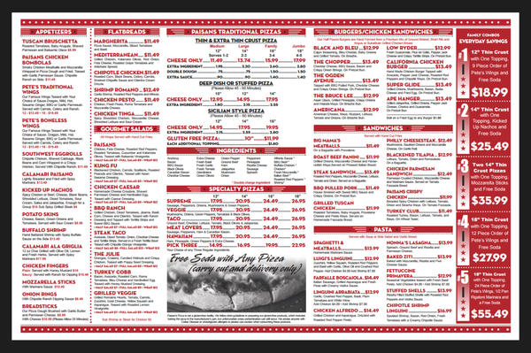 Menu photo 7 Paisans Pizzeria Lisle, IL