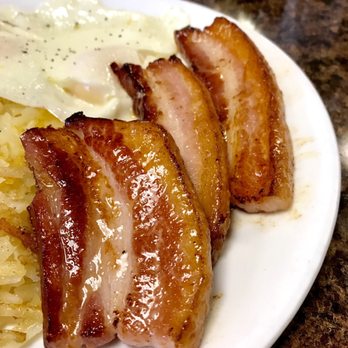 Goldies Restaurant - Cherry bacon slab. Pure bacon porn! - Breakfast & Brunch Near Me - Naples, Florida Goldies Restaurant - Cherry bacon slab. Pure bacon porn! - Breakfast & Brunch Near Me - Naples, Florida
