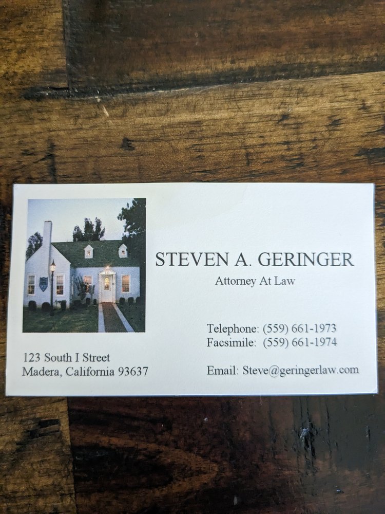 GERINGER STEVEN A ATTORNEY AT LAW Updated September 2024 123 S I St
