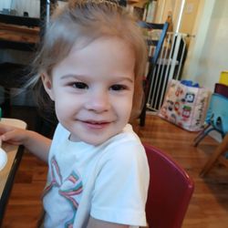 Artadi Family Childcare - Lila one of my toddlers with a cute smile, sweet and smart.