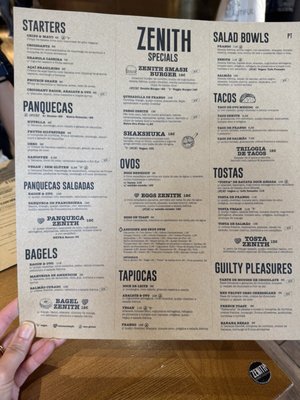 Menu photo 1 Zenith Brunch & Cocktails Lisbon, 11