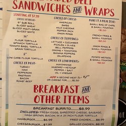 Honey Lake Cafe Cafe and Deli - Back of menu.