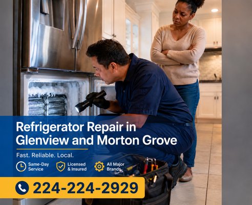 Refrigerator repair - ❄️ GE Refrigerator Not Cooling Properly? We Can Help!

Your GE fridge is playing games — yogurt frozen solid on one shelf while leftovers are getting warm on another. 🌡️

Temperature swings like that can be caused by a faulty thermistor, evaporator fan motor, or other temperature-control issue. Don’t wait until your food spoils!

🔧 Ali Appliance Repair provides professional refrigerator repair throughout:

📍 Des Plaines
📍 Niles
📍 Park Ridge
📍 Morton Grove
📍 Glenview
📍 And surrounding areas

✅ Refrigerator Not Cooling
✅ Freezing Food
✅ Temperature Problems
✅ Evaporator Fan Issues
✅ Thermistor Problems
✅ Ice Maker & Water Leaks

📞 Call Ali Appliance Repair today
224-224-2929

Fast • Reliable • Professional Appliance Repair