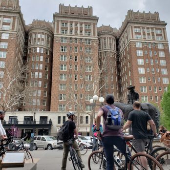 Ride OKC - Architecture of all kinds was featured on the tour, including the historic and renovated Skirvin Hotel. - Bike tours Near Me - Oklahoma City, Oklahoma Ride OKC - Architecture of all kinds was featured on the tour, including the historic and renovated Skirvin Hotel. - Bike tours Near Me - Oklahoma City, Oklahoma