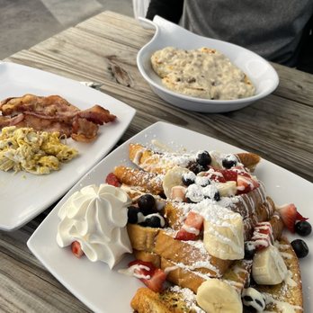 CanopyRoad Cafe - Captain Cp'N Crunch French Toast and Biscuits and Gravy Combo - Breakfast & Brunch Near Me - Tampa, Florida CanopyRoad Cafe - Captain Cp'N Crunch French Toast and Biscuits and Gravy Combo - Breakfast & Brunch Near Me - Tampa, Florida