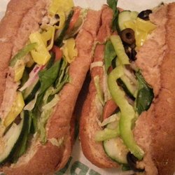 Yummy veggie-tuna sandwiches!