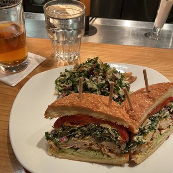 Northstar Cafe - Chicken Chicken and Avocado Sandwich with a side Simple Salad - New American Near Me - Westerville, Ohio