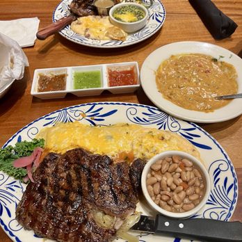 Abuelo's Mexican Restaurant - Ribeye and Enchiladas  Queso Diablo - Mexican Near Me - Hurst, Texas
