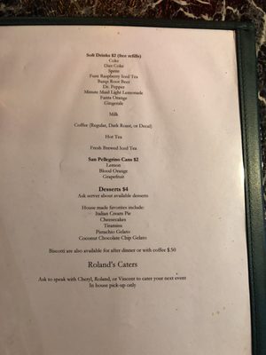 Menu photo 4 Roland's Trattoria Washington, PA Menu photo 4 Roland's Trattoria Washington, PA