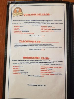 Menu photo 4 Mi Tradicion Austin, TX