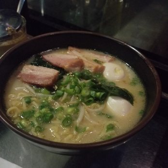 Underbelly - Ramen with shredded garlic, extra egg and applewood bacon. This $hit was SOOOOOO GOOD. - Bars Near Me - San Diego, California