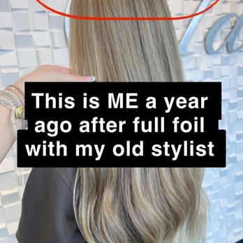 Society - Me from about a year ago when my OLD STYLIST gave me a full foil. I showed this pic to my new stylist as inspiration. - Hair Salons Near Me - Sumner, Washington